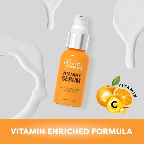 LIVAURA Retinol + Vitamin C Face Serum - Anti-Aging Formula for Even Skin Tone & Radiance | 1 FL. Oz