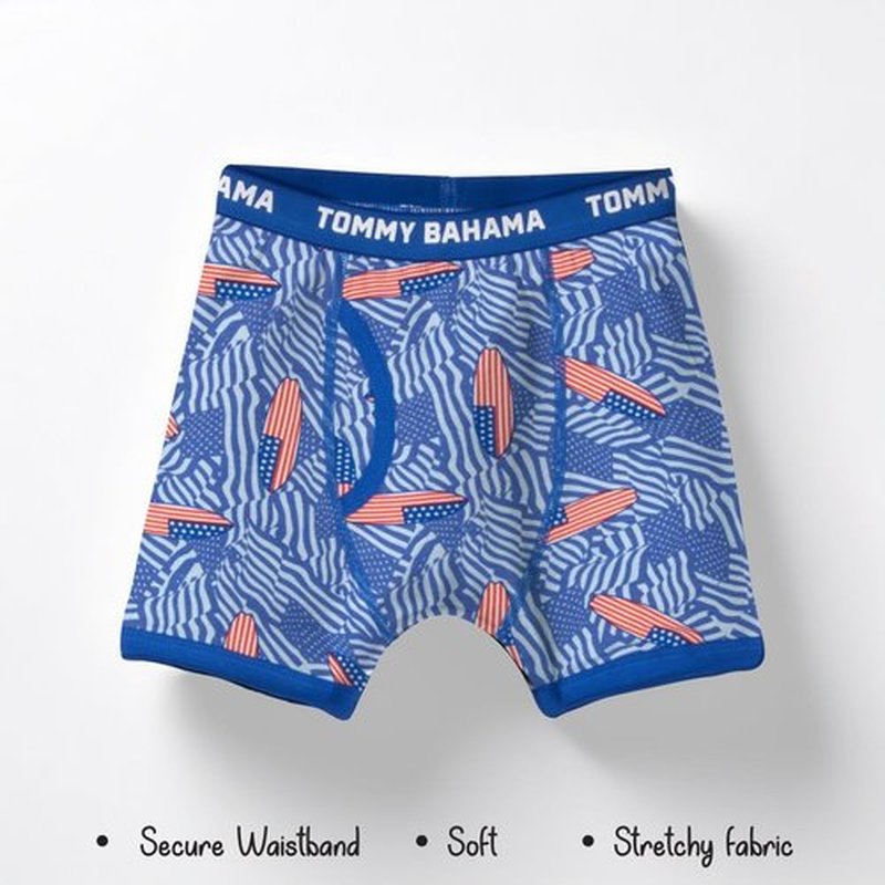 Tommy Bahama Boys Cotton Boxer Briefs - Soft, Tag-Free 5-Pack Underwear for Kids & Toddlers
