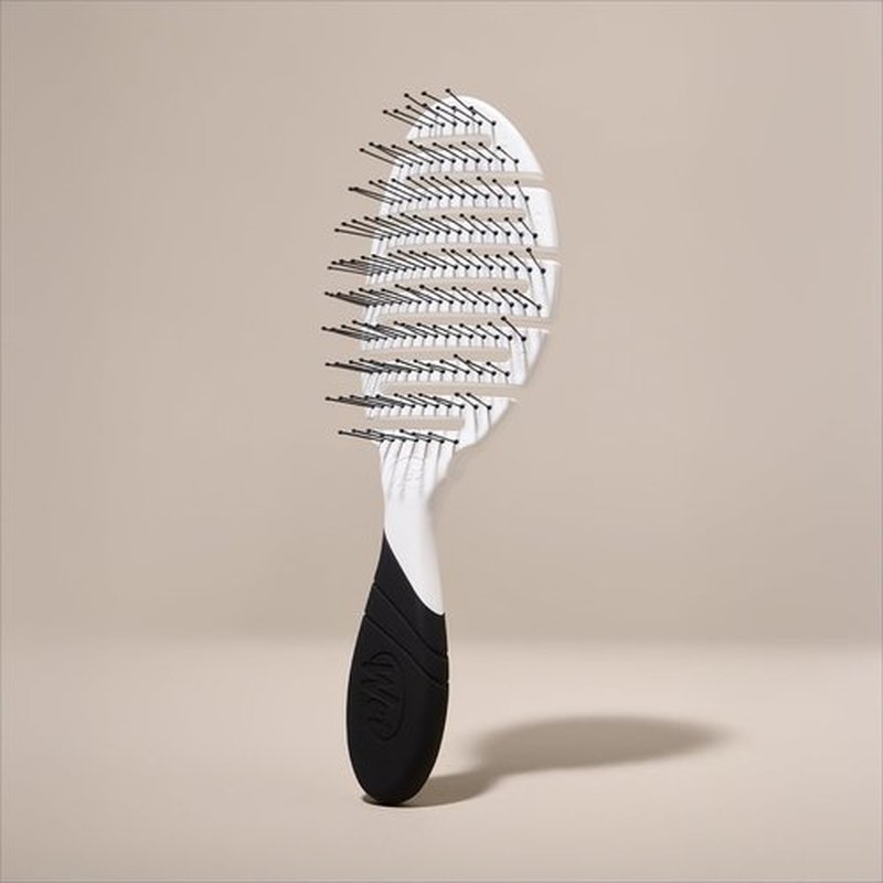 LolaVie x Wet Brush Custom Pro Flex Dry, White - Detangle & Brush Wet or Dry Hair - Open-Vented Design, Heat-Resistant Bristles, EasyGrip Design - Cuts Drying Time