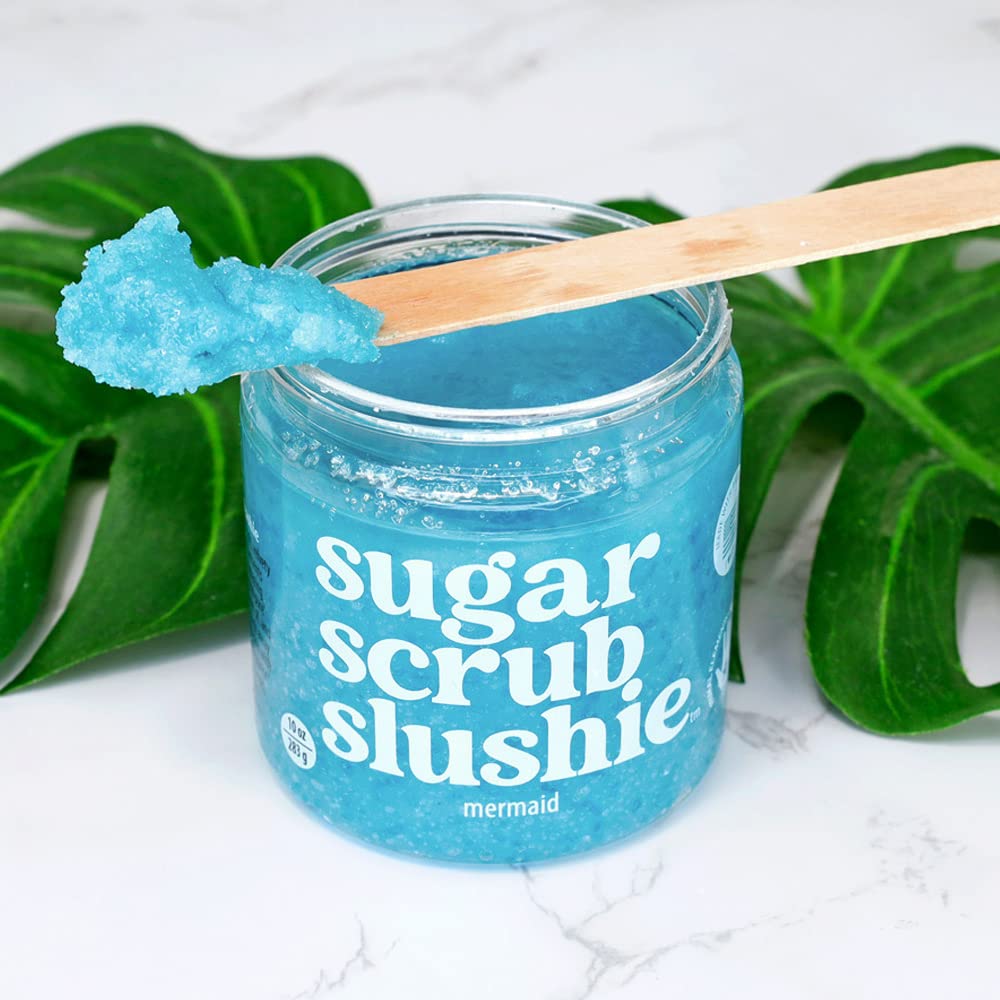 Primal Elements Sugar Scrub Slushie, Hydrate, Exfoliate, & Moisturizing Scrub for Hands, Body, and Face, (10 oz each) – Mermaid (Pack of 3)