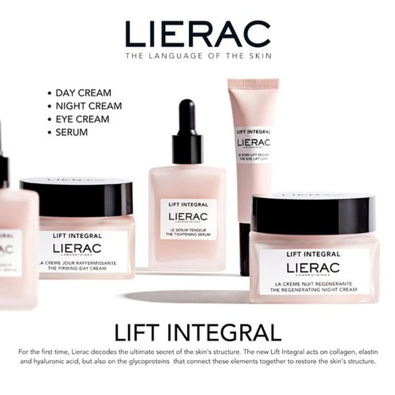 Lierac Lift Integral Night Cream Refill - Firming & Lifting Night Moisturizer with Hyaluronic Acid, Rose RNA & Black Tulip Extract, Suitable for All Skin Types, Including Sensitive - 50ml Refill