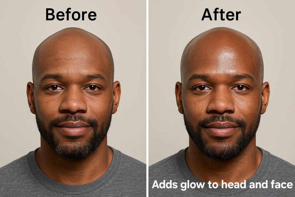Bald Head Moisturizer. Soothes and Conditions the Scalp. Creamy Balm Gives Scalp a Youthful Appearance with 24 Hour Protection. Board Room Scent.