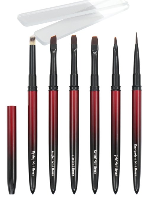 MYR 6Pcs Metal Nail Art Brushes and 2Pcs Nano Nail Files are suitable for Drawing Thick Lines, Painting Petals, Applying Phototherapy Gel, Halo Dyeing and other Personalized Nail Enhancement Designs