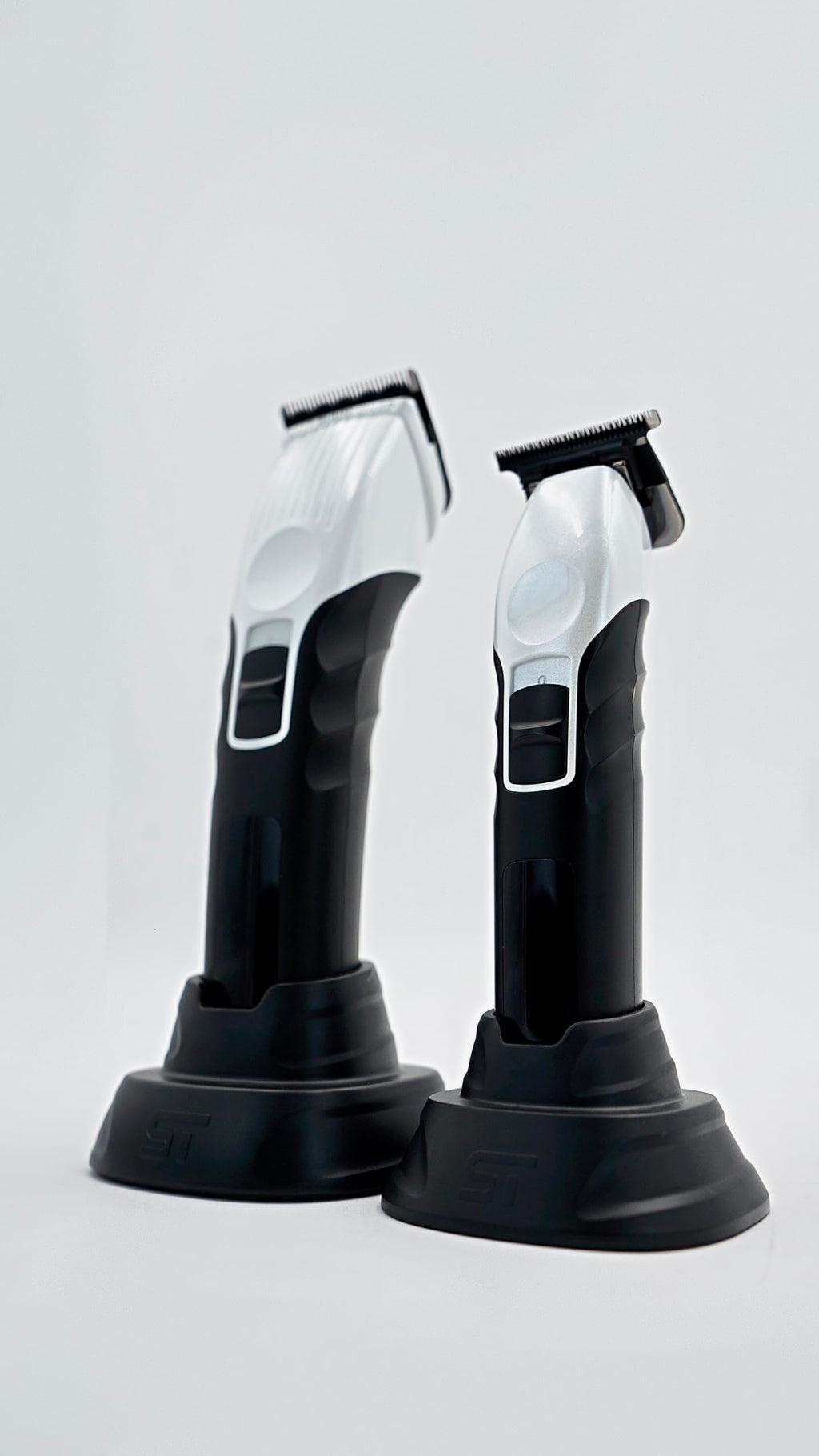 Supreme Trimmer 2-in-1 2Spee Beard Trimmer & Hair Clipper Combo | Removable Blades, 2 Speeds, LCD Display | Cordless Professional Barber Tools - Easy Color Coded Clipper Guide Combs | STB280 (White)