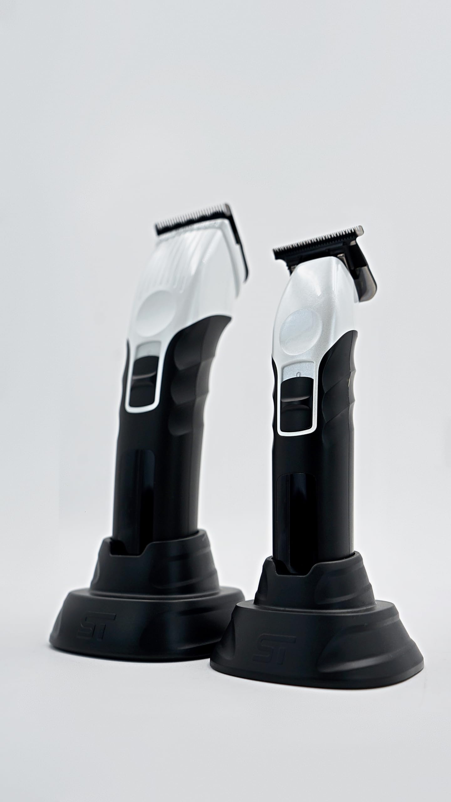 Supreme Trimmer 2-in-1 2Spee Beard Trimmer & Hair Clipper Combo | Removable Blades, 2 Speeds, LCD Display | Cordless Professional Barber Tools - Easy Color Coded Clipper Guide Combs | STB280 (White)