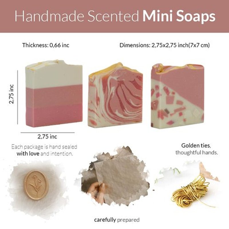 MIODUO DECOR Natural Handcrafted Artisan Soap Bars with Organic Oils & Shea Butter, Deeply Moisturizing for Dry & Sensitive Skin on Full Body, Hands & Face