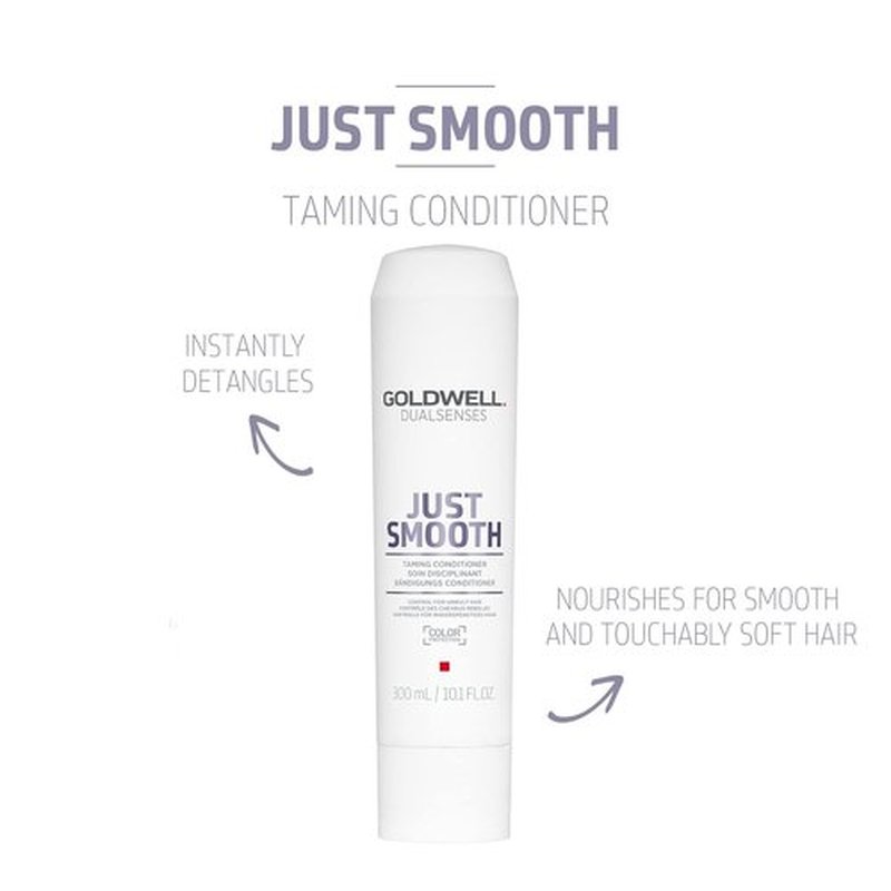 Goldwell Dualsenses Just Smooth Conditioner - Anti-Frizz & Humidity Control | 33.8 Fl Oz