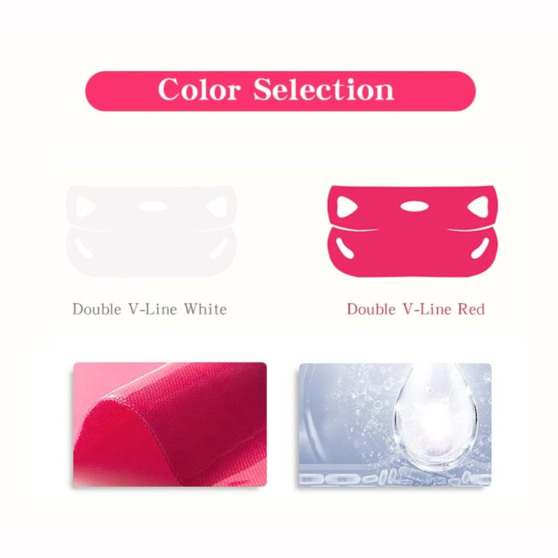 V Shape Face Mask - Firming Double V Line Lifting Mask for Women & Men | 6 Pieces