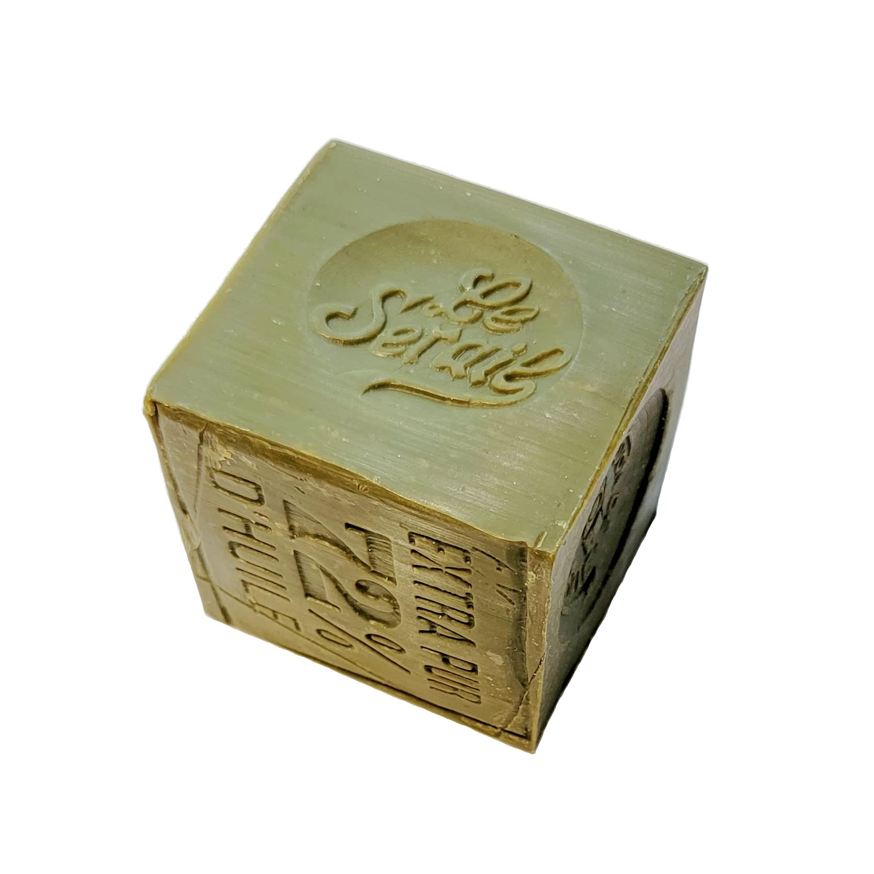 Olive oil soap France - Authentic Savon de Marseille soap bar - Cube of 300 g french olive oil soap - Le Serail