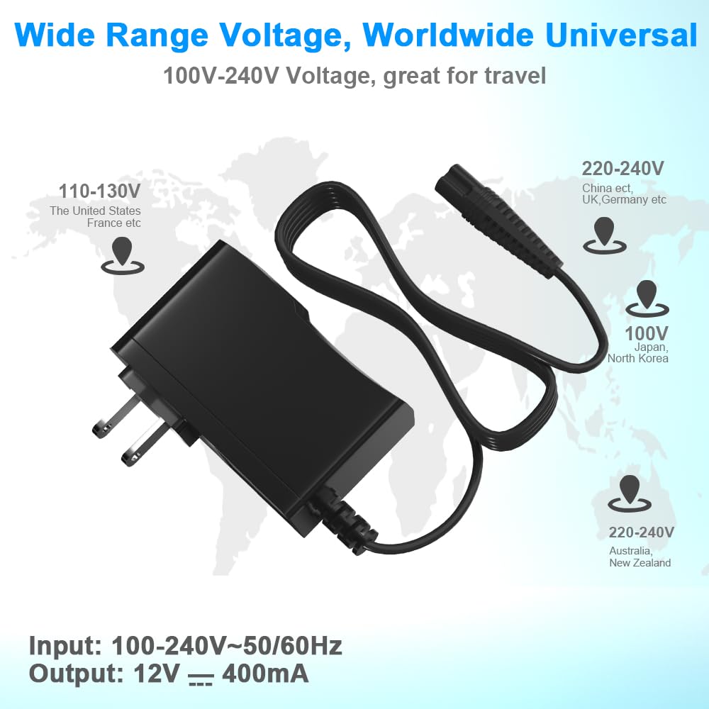 Shaver Charger for Braun Series 7 9 3 5 1, Electric Razor Shaver Adapter Power Supply Cord for Braun 3040s 340s 9385cc 370 720 760cc 790cc 720s-4 7865cc 9090cc 9330s 5018s 7020s 9095cc 390cc More