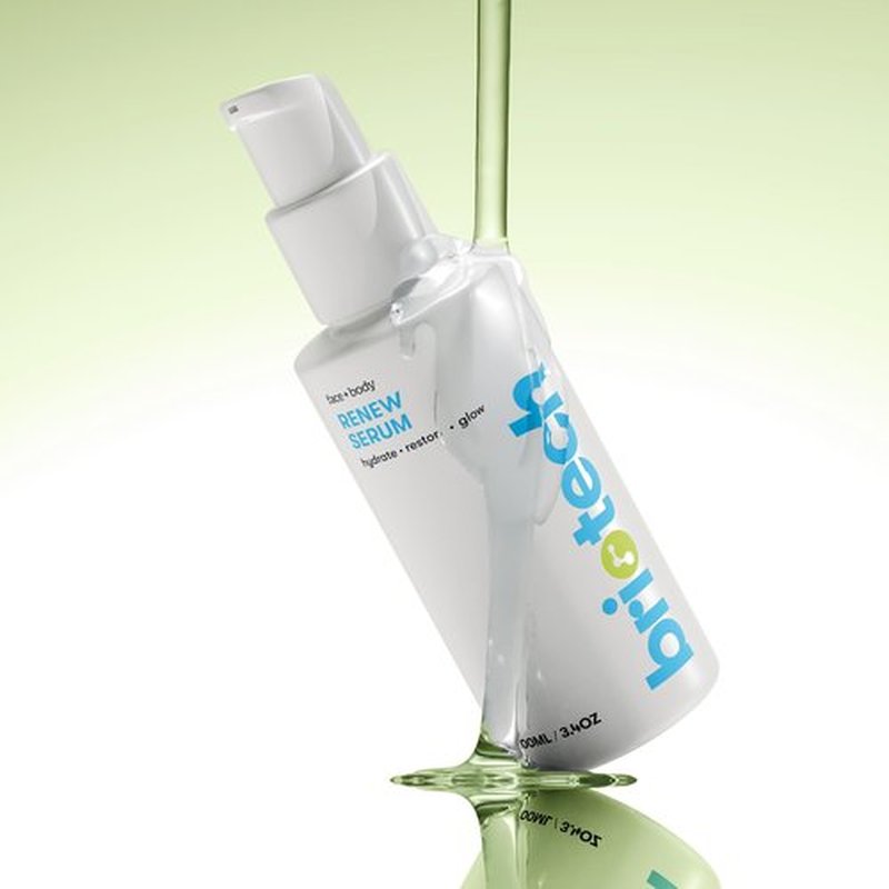 BRIOTECH Renew Serum, Hypochlorous Acid Mineral Gel, Soften Fine Line Appearance, Smooth Skin for Face, Neck, Chest, Spot Corrector, Soothe Redness, Vegan, 3.4 fl oz