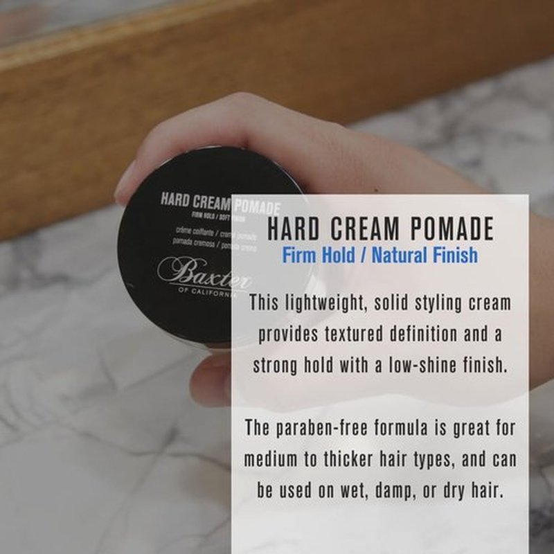 Baxter of California Hair Pomade - Firm Hold with Natural Finish | Men's Hard Cream Styling
