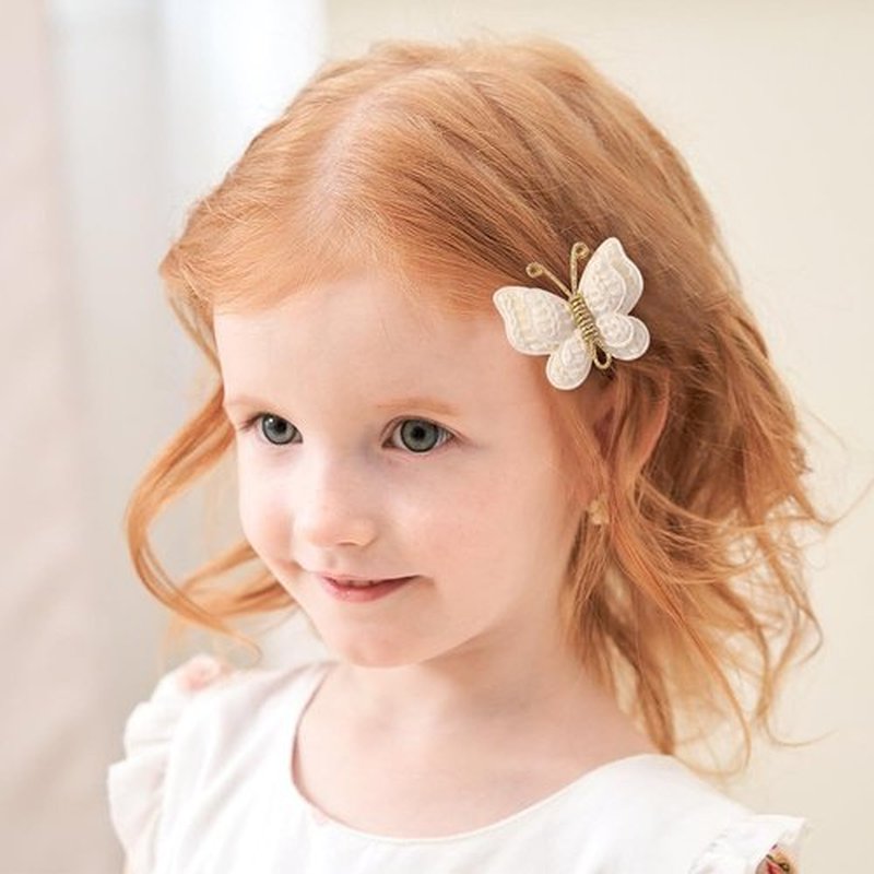 12 Pcs Butterfly Hair Bow Girl, Beige Kid's Cute Hair Clips Barrettes Accessories for Infants Toddlers Baby Kids Fine Hair