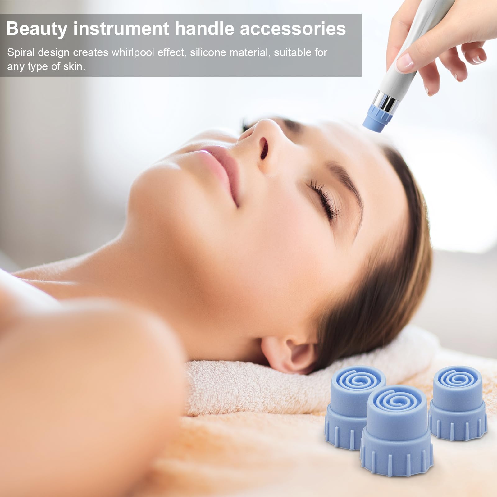 Elitzia 24 Pcs Vortex Hydro Dermabrasion Silicone Tips Medium Exfoliating Heads for Dermabrasion Machine Pore Cleansing & Extraction ETHFT1