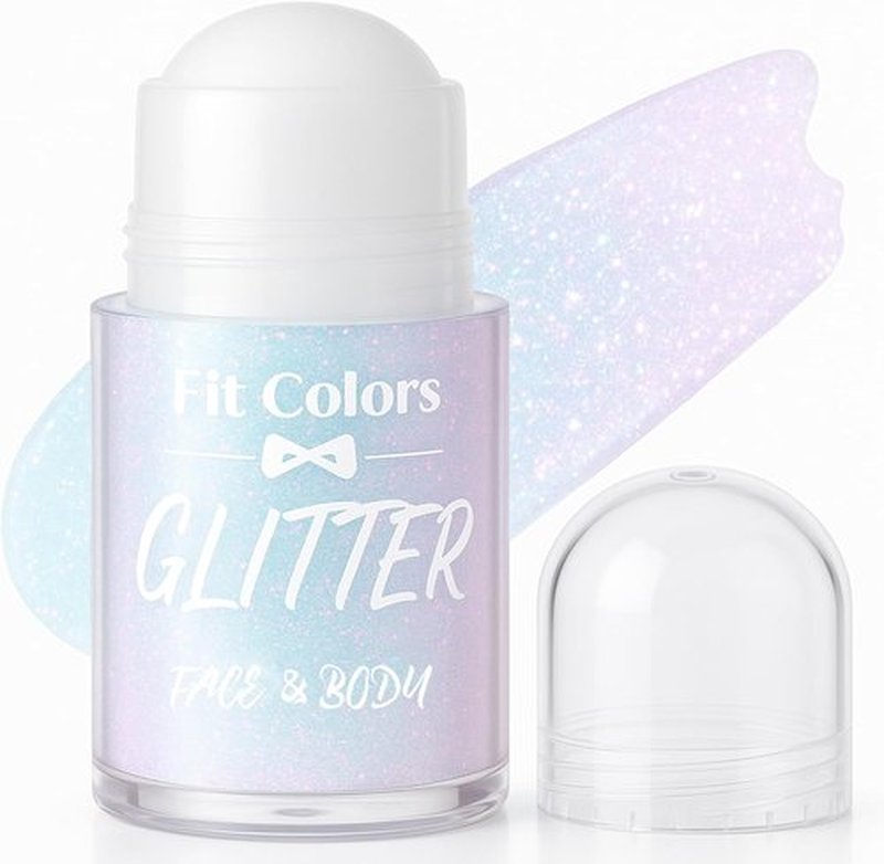 Skiennix Body Glitter Gel - Holographic Sequins Shimmer Liquid Eyeshadow | Sparkling Pink, Roll-On Applicator