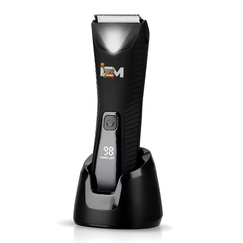 IZM Body Hair Trimmer for Men – Waterproof Groomer with Skin-Friendly Blade, USB Rechargeable Ball Shaver for Sensitive Areas Men Grooming Trimmer (Black)