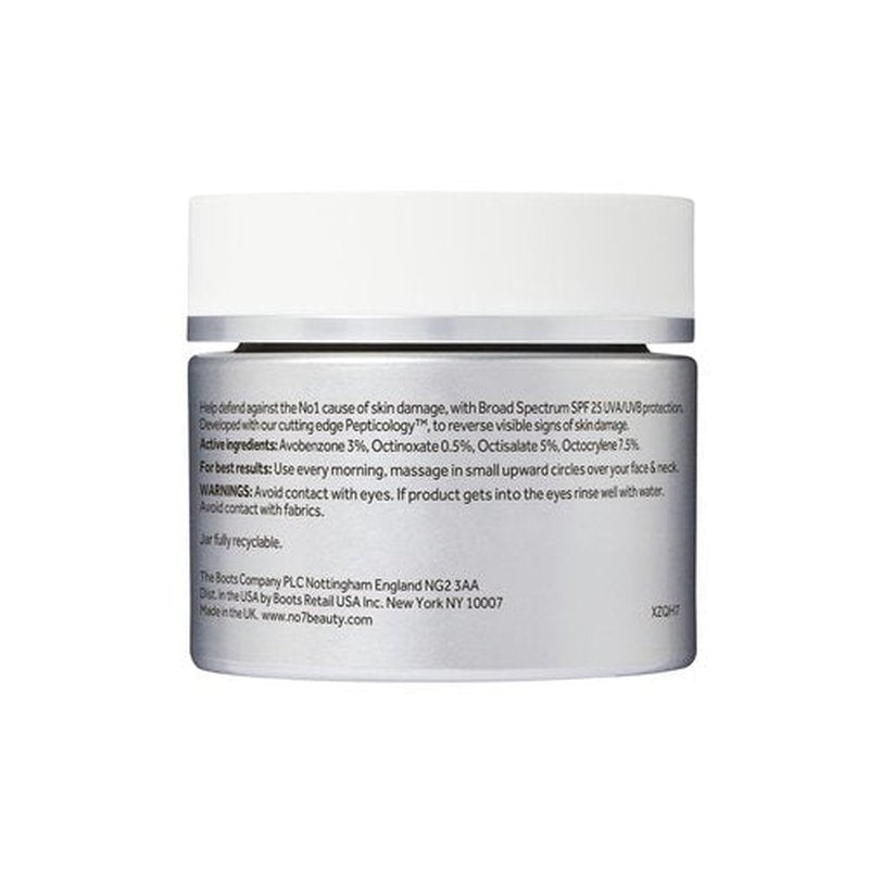 No7 Future Renew Damage Reversal Face Cream with SPF 25 - Anti Aging Face Moisturizer with Skin Firming Benefits - Formulated with Peptide Technology to Protect, Repair & Intensely Hydrate (1.69 Oz)