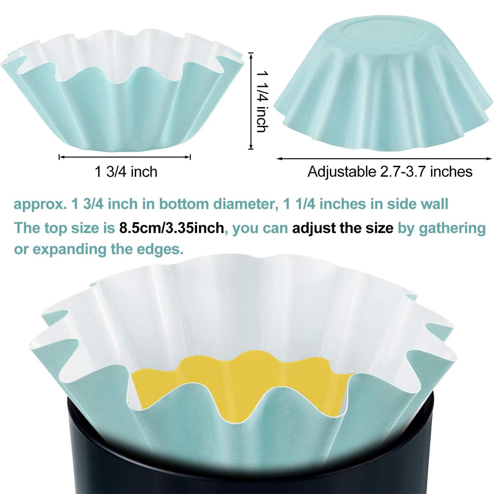 Boao Wax Melt Liners Reusable Leakproof for Any Wax Cubes Waxes Warmer Containers Cups for Scented Candle Plug in Warmers Electric Waxes Melters Burner(Blue,50 Pieces)