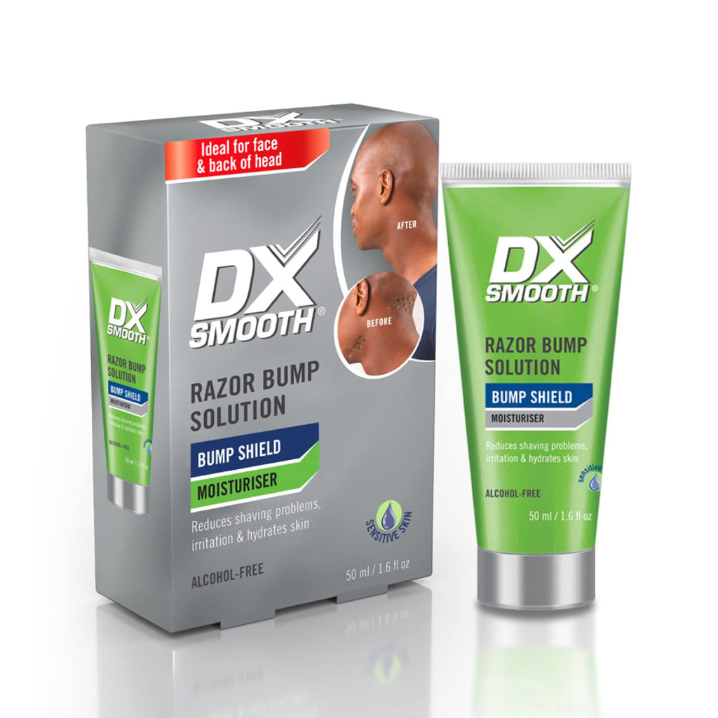 DX SMOOTH Bump Shield Moisturiser – Daily moisturiser and treatment cream for PFB – For Men – 50ml