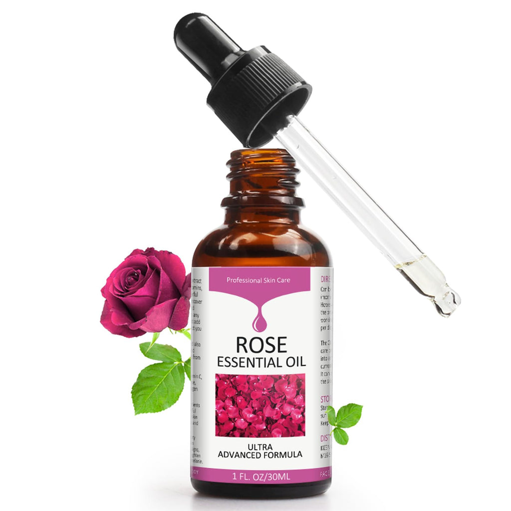 Rose Face Oil, Anti Ageing & Anti Wrinkle Serum, 1 oz (30ml)