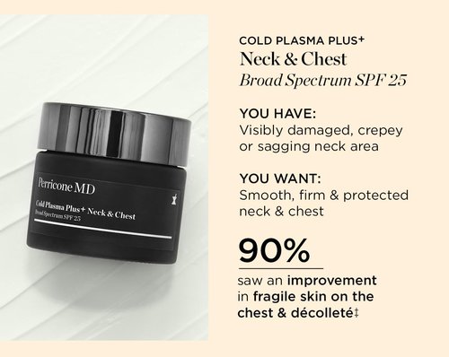 Perricone MD Cold Plasma Plus+ Neck Firming Cream - Broad Spectrum SPF 25 for Tightening Sagging Skin | Anti-Wrinkle Solution for Crepey Skin