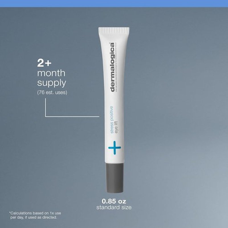Dermalogica Stress Positive Eye Lift Mask - Brightening Eye Cream with Hyaluronic Acid for Dark Circles & Puffiness