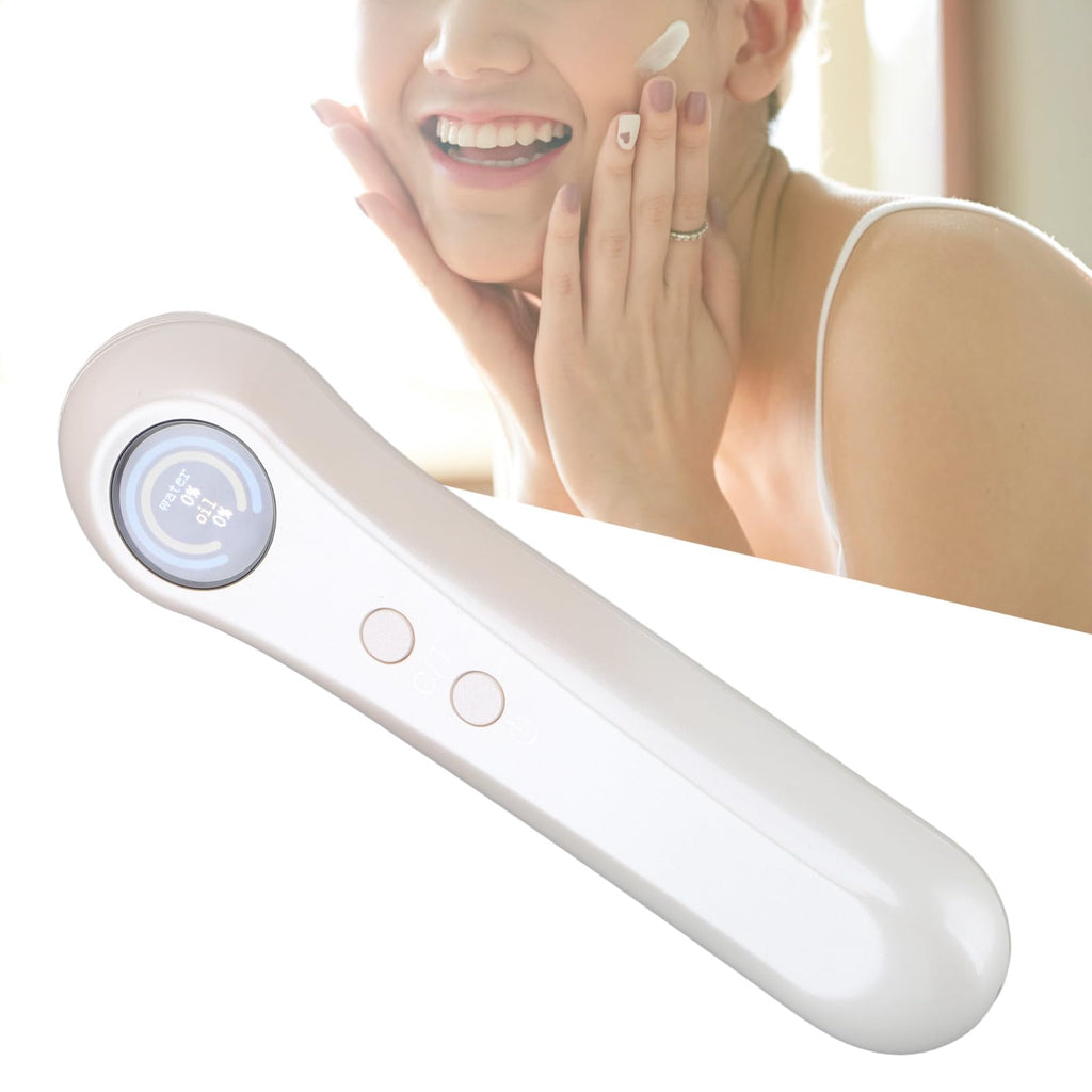 Hydration Tester, Digital Skin Analyzer Automatic Skin Water Oil Tester with LCD Display High Accuracy Integrated Water Oil Sensor Monitor for Home, Beauty Salon, Laboratory