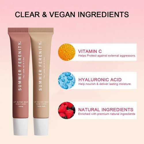 4 PCS Summer Lip Balm Tinted Lip Butter Balm - Conditioning Lip Mask,Ultra-Hydrating,Instant Moisture, Shine,Hydration - Sheer-Tinted,Soothing Lip Care - 0.5 Fl Oz (Pack of 4)