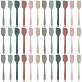 Honeydak 36 Pieces Mini Silicone Spatulas, 8.3 Inch Small Rubber Spatula Heat Resistant Non Stick Seamless Design Flexible Scrapers Kitchen Use Cooking Baking Tool (Lovely Color)