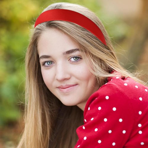 Lawie 16 Pack Multicolor Satin Cloth Fabric Covered Thin Slim Plain Plastic Headband Hair Band Hoops Base for Women Men Girls Teens Kids Hair Accessories (Multicolor B, Width: 2 cm / 0.8")