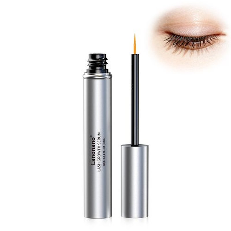 Lanonano Lash Serum, Eyelash Growth Serum for Longer & Thicker Lashes, Eyelash Rapid Growth, Vegan & Cruelty-Free, 0.1 Fl Oz (3ml)