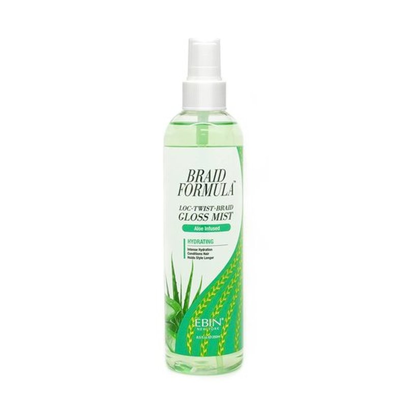 EBIN NEW YORK Braid Formula Loc Twist Braid Gloss Mist - Aloe Infused, Hydrating, Moisturizing, Scalp Hair mist, Itch relief, refresh, cooling, Scalp treatment, shine spray