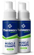 Theraworx for Muscle Cramps Relief Foam Made with Magnesium Sulfate, Fast-Acting Muscle & Leg Cramp Support, Paraben-Free 7.1 oz - 2 Count