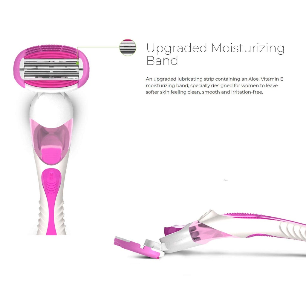 DORCO Shai Sweetie 6-Blade Women Disposable Razor 6-count with Eyebrow Razor