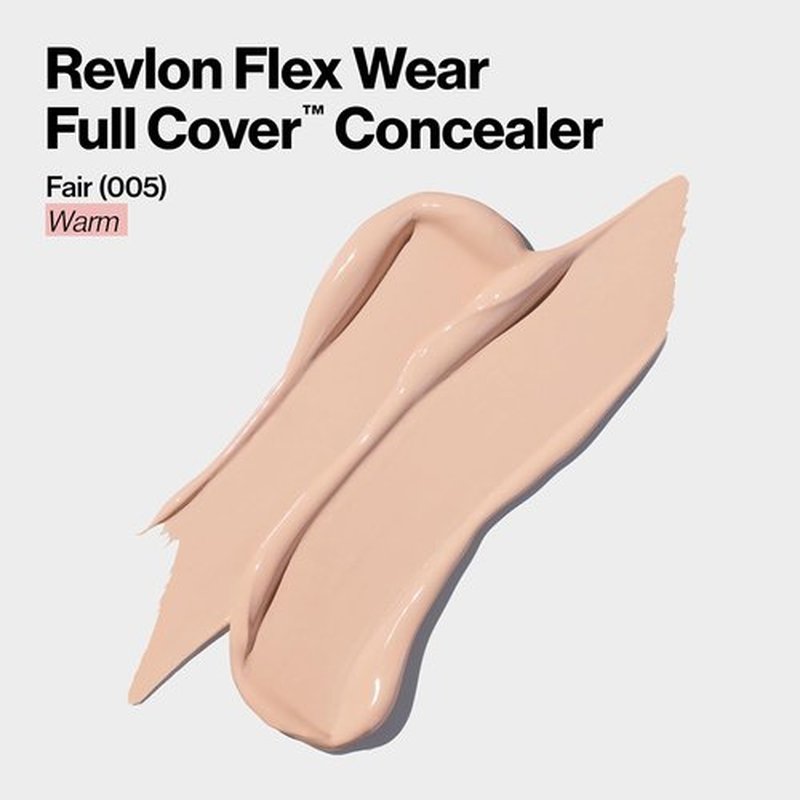 Revlon ColorStay Flex Wear Concealer - Full Coverage, Non-Creasing Formula with Hyaluronic Acid & Vitamin E | 005 Fair, 0.34 Fl Oz
