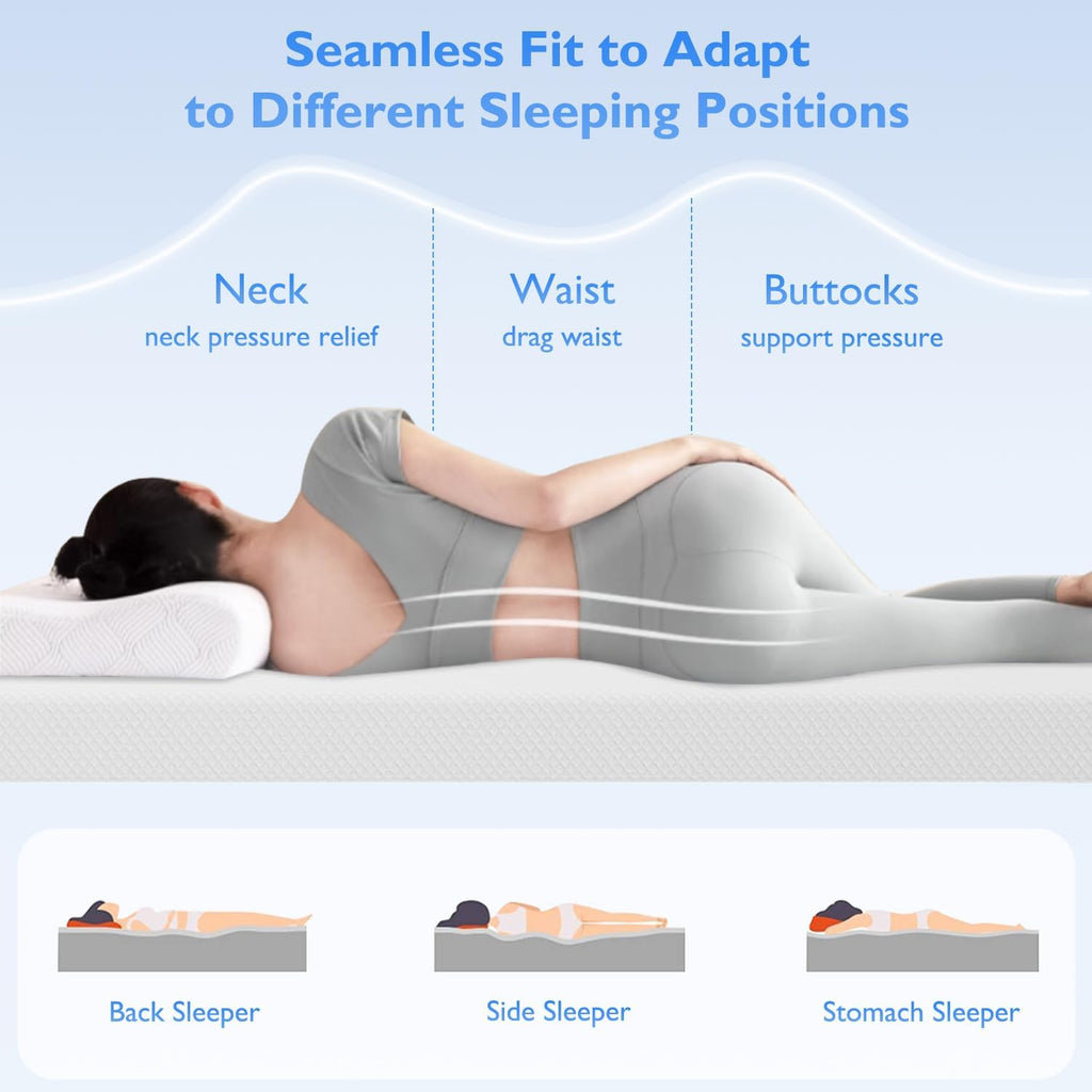 FDW 5 Inch Twin XL Mattress - Medium Firm Gel Memory Foam | CertiPUR-US Certified | Pressure Relief & Cooling Cover