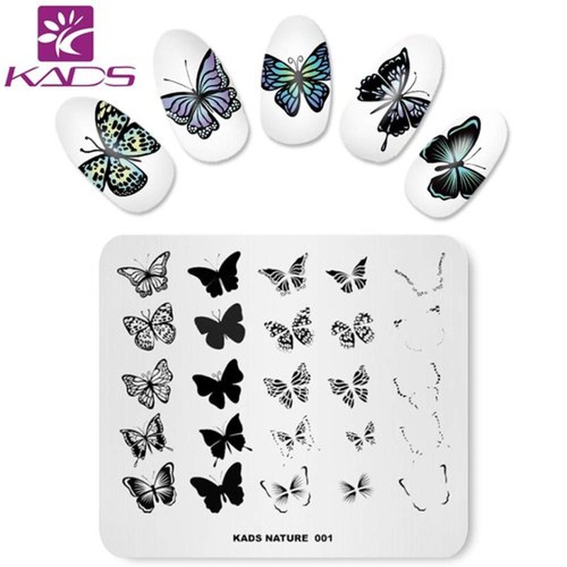 KADS Nail Art Stamp Plate Cute Animal Series Nail stamping plate Template Image Plate Nail Art DIY Decoration Tool Butterfly Dog Fox