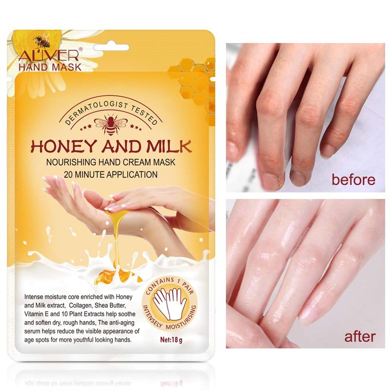 ZIXAOK 5 Pairs Hand Mask Gloves, Moisturizing & Repairing Treatment for Extra Dry & Rough Skin, Exfoliating Peeling Mask for Home Spa Care, Men & Women