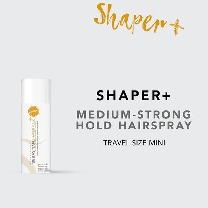 Sebastian Professional Shaper Plus Hairspray - Touchable, Humidity Resistant Extra Hold | 24-Hour Control for All Hair Types