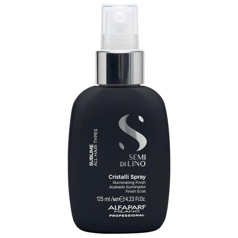 ALFAPARF MILANO Semi Di Lino Sublime Cristalli Smoothing Spray - Lightweight Hair Oil Serum for Gloss & Shine (4.23 fl oz)
