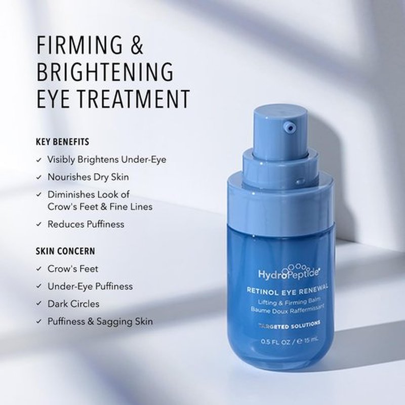 HydroPeptide Retinol Eye Balm - Lifting & Firming with 0.65% Tri-Retinol Complex | 0.5 Ounce