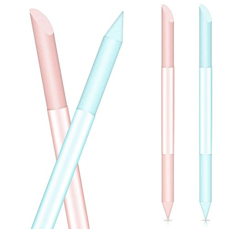 Skiennix Glass Cuticle Pusher Set - Double-Sided Cuticle Remover Tools for Perfect Manicure | 2 Pieces