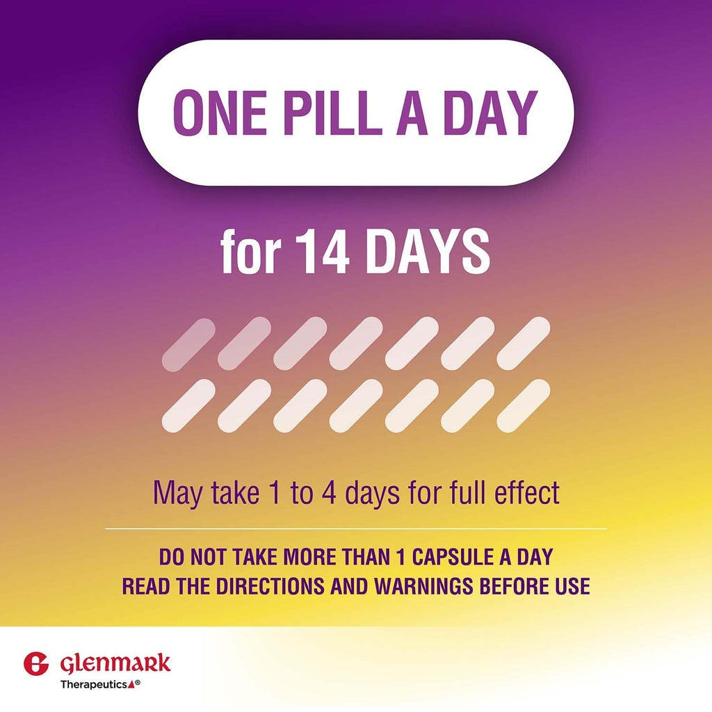 Glenmark Therapeutics Esomeprazole Magnesium USP 20mg, Delayed Release Capsules, Treats Frequent Heartburn, 42 Capsules