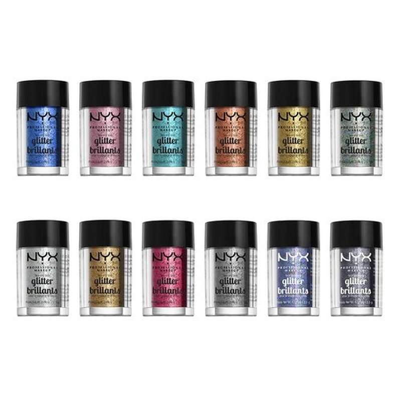 NYX PROFESSIONAL MAKEUP Face & Body Glitter, Red (Pack of 2)