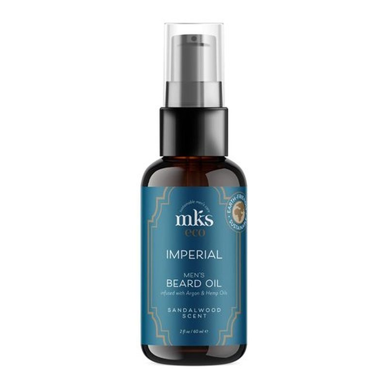 MKS Eco Imperial Beard Oil for Men - Sandalwood Scent | 2 fl oz - Moisturizes Skin & Adds Shine