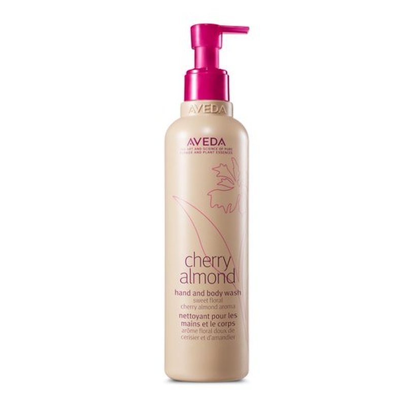 Aveda Cherry Almond Hand & Body Wash |with Sweet Almond Oil, Cherry Blossom Extract | Sweet Floral Aroma of Tonka Bean, Certified Organic Orange, Ylang Ylang | 97% Naturally Derived*, 8.5 Fl Oz