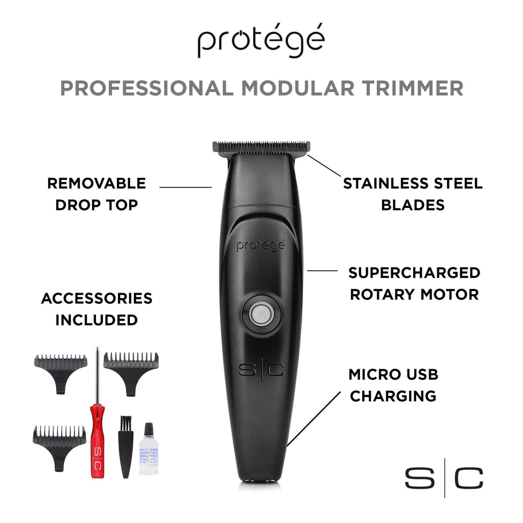 Stylecraft Protégé Cordless Hair Clipper and Trimmer Collection (Black Trimmer)