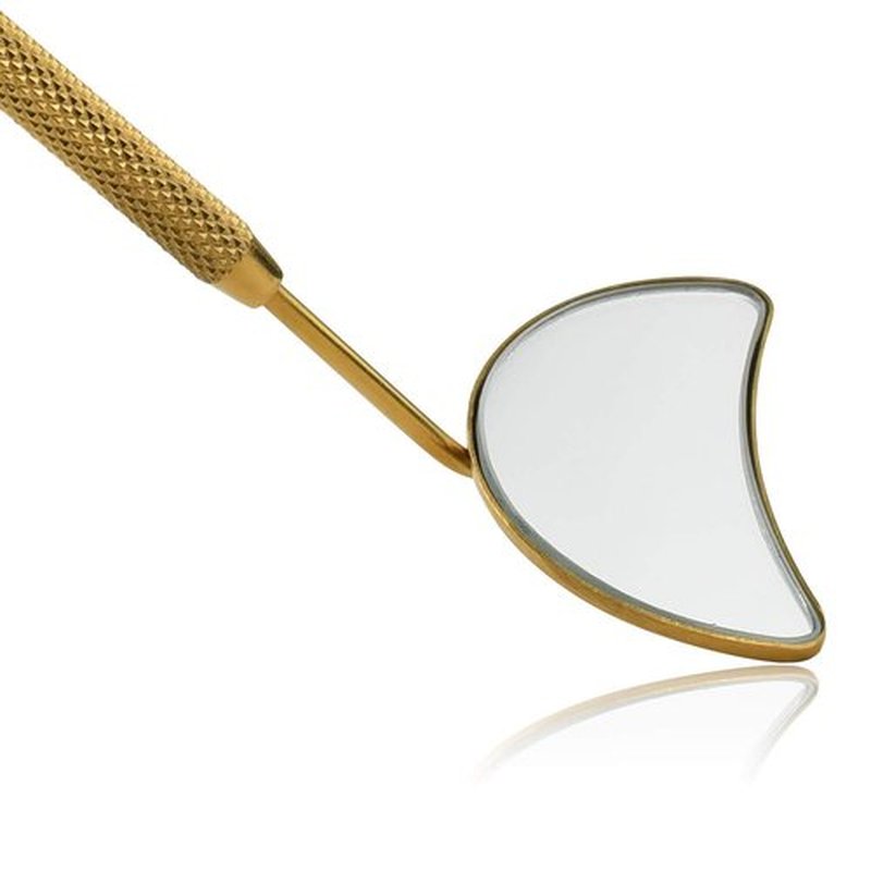 Gold LASH Mirror for Eyelash Extension Supplies, Half Moon Lash Mirror Tool for Lash Extension Supplies, Lash Mirror Gold, Lash Mirror Half Moon, Lash Mirror for Eyelash Extensions by Ida Jane