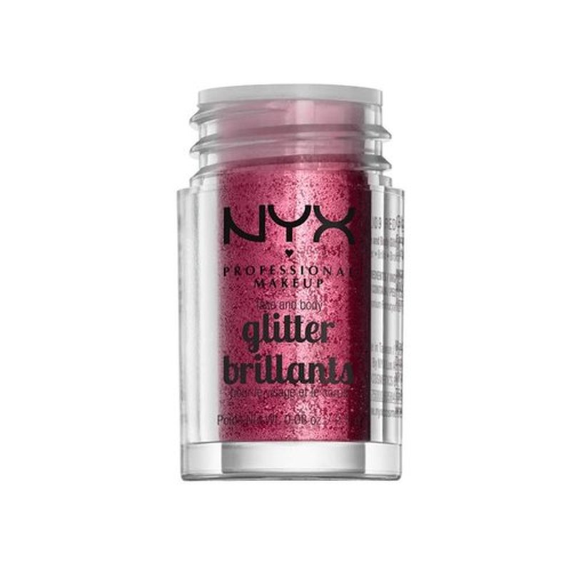 NYX PROFESSIONAL MAKEUP Face & Body Glitter, Red (Pack of 2)