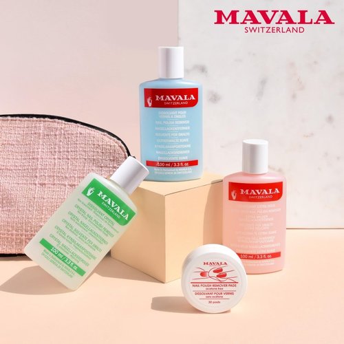 MAVALA Nail Polish Remover Pads| Gentle on Nails| Acetone-Free Nail Polish Remover Pads | Easy to Use| Essential Nail Care | Practical Travel Size Container| 30 Count